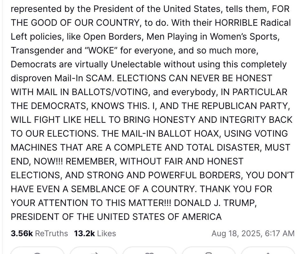 Trump ranting shows he hates that people vote