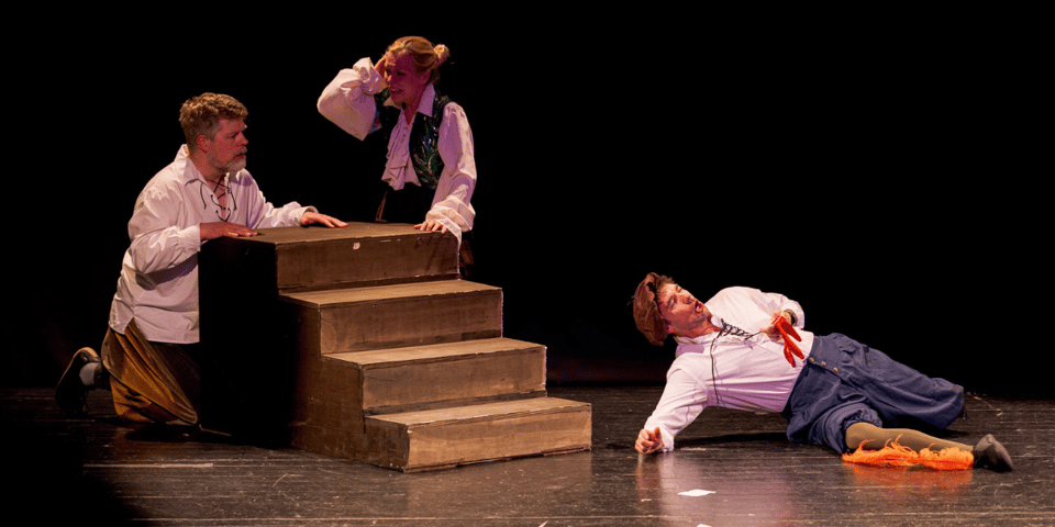 The cast of The Play's The Thing - all dying.
