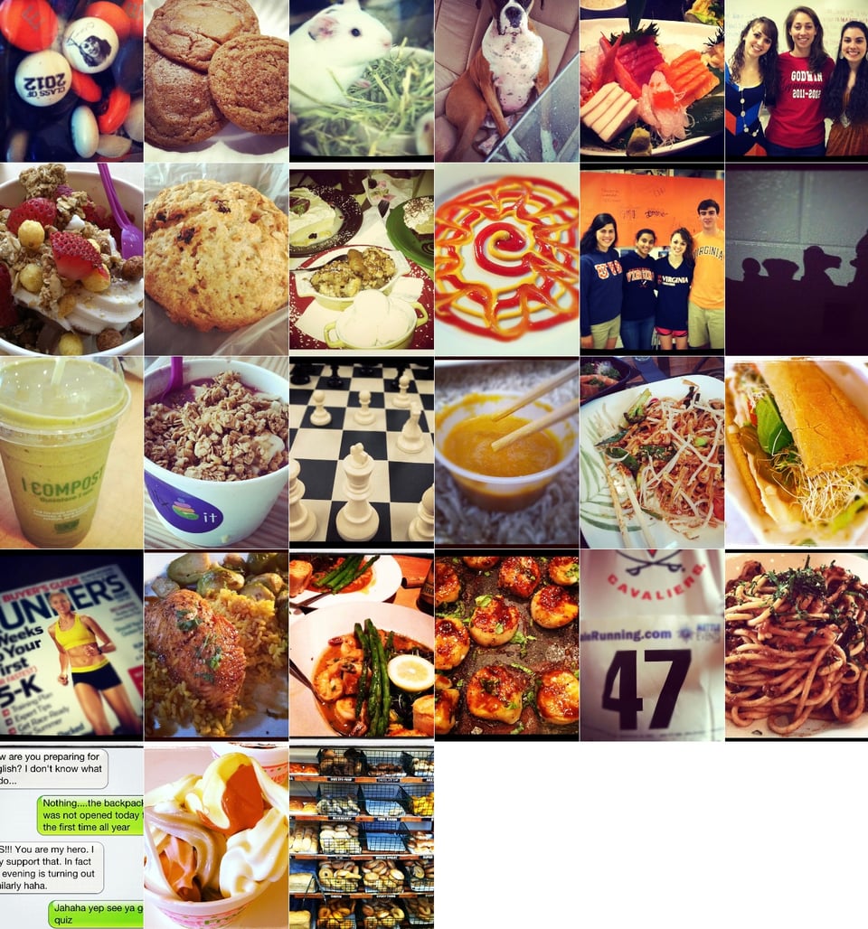 a screen shot of the beginning of my Instagram page