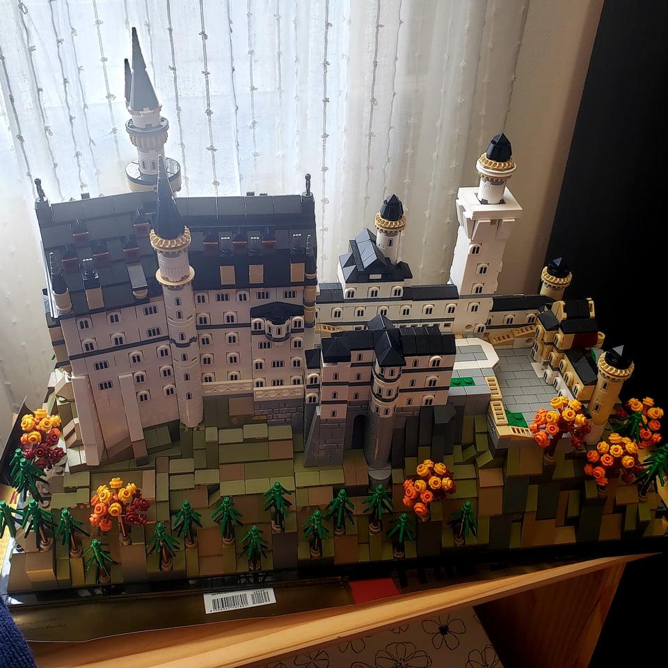 a lego model of castle neuschwanstein, which i built in my dad’s room