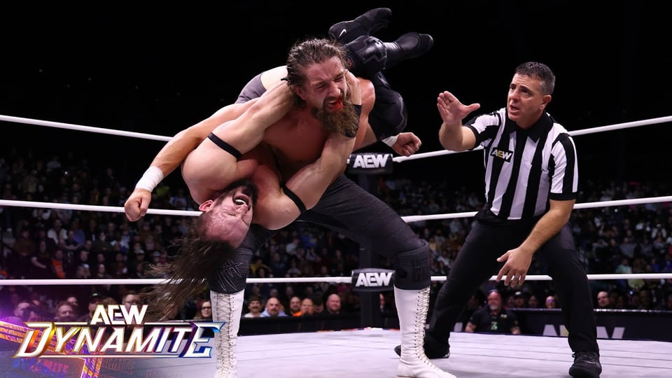 Jay White taking a Brutalizer from PAC.