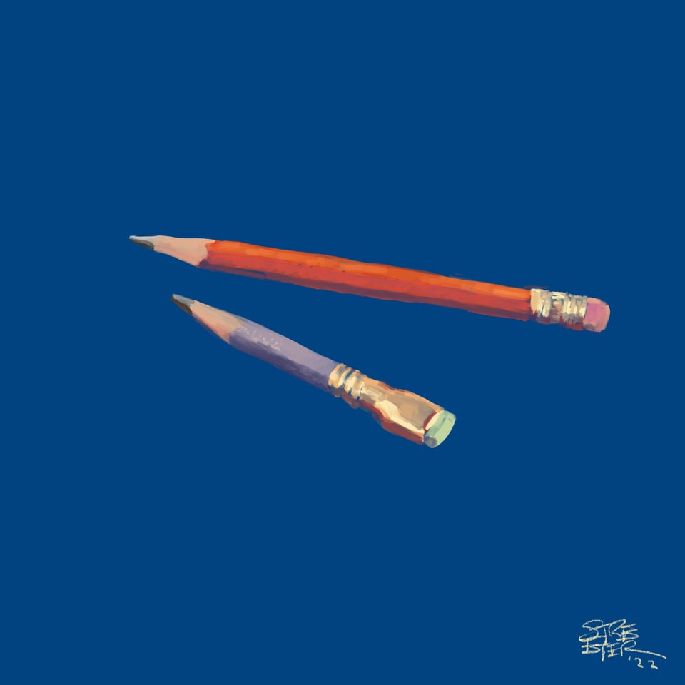 Illustration of two pencils