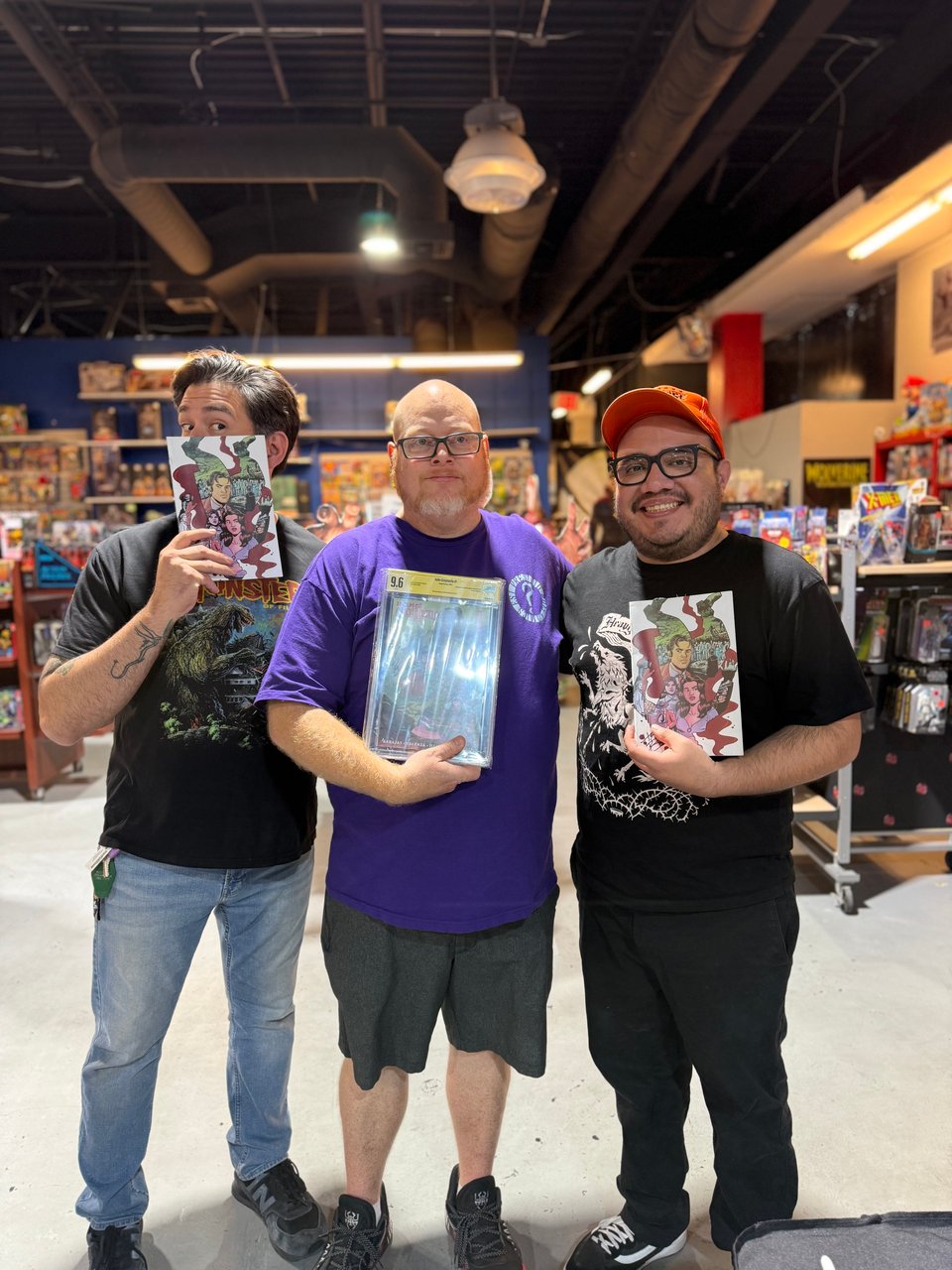 mike, eric, and henry at presido comics