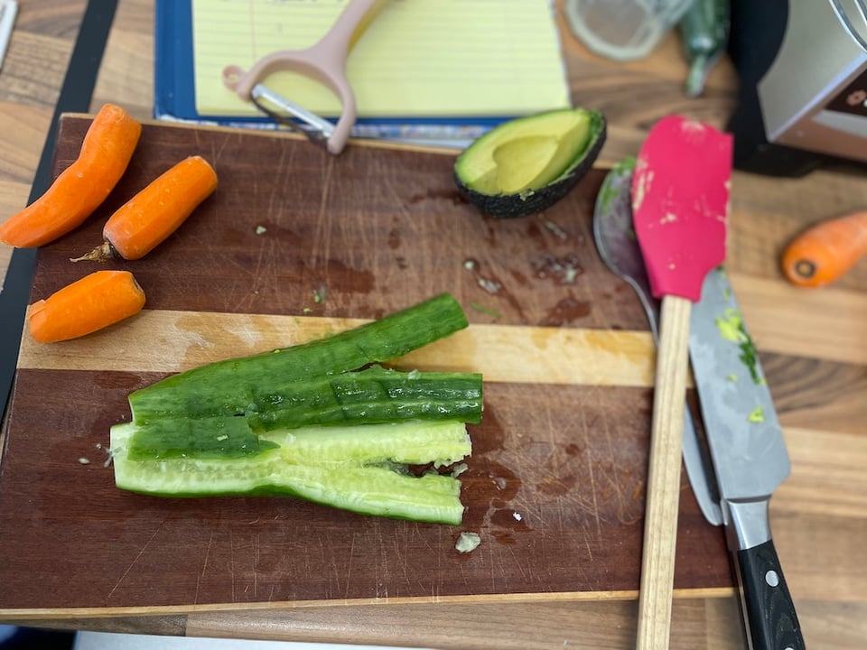 A smashed cucumber