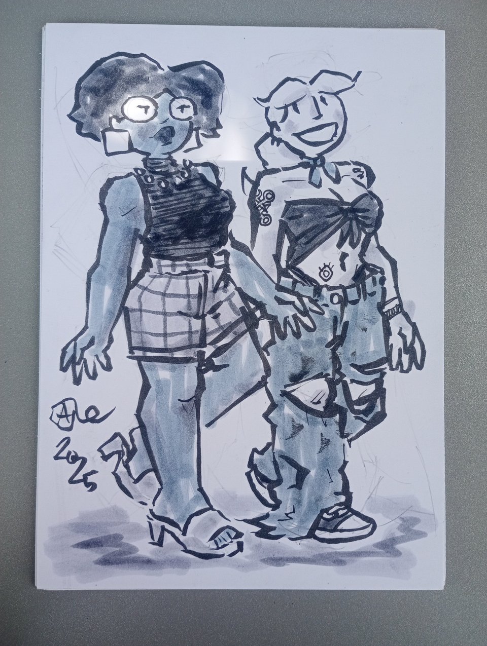 Tina and Ellie fashion drawing!