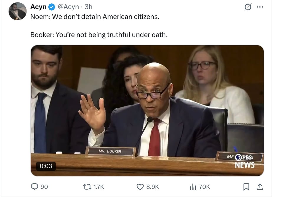 Cory Booker challenged her too.