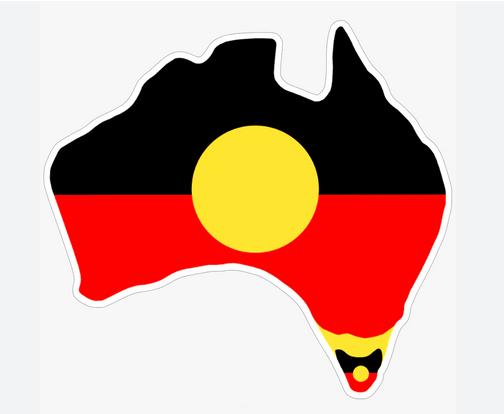 Aboriginal Flag in shape of a heart