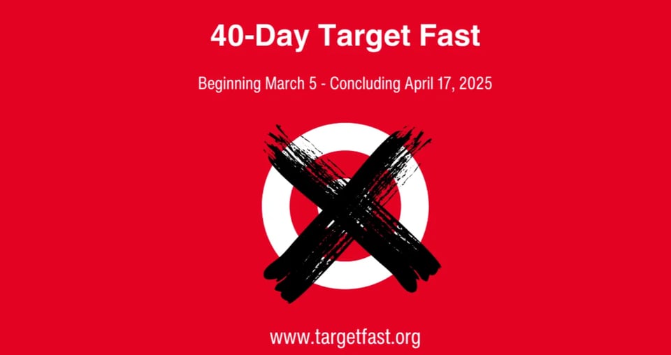 A graphic about the Target Fast happening now