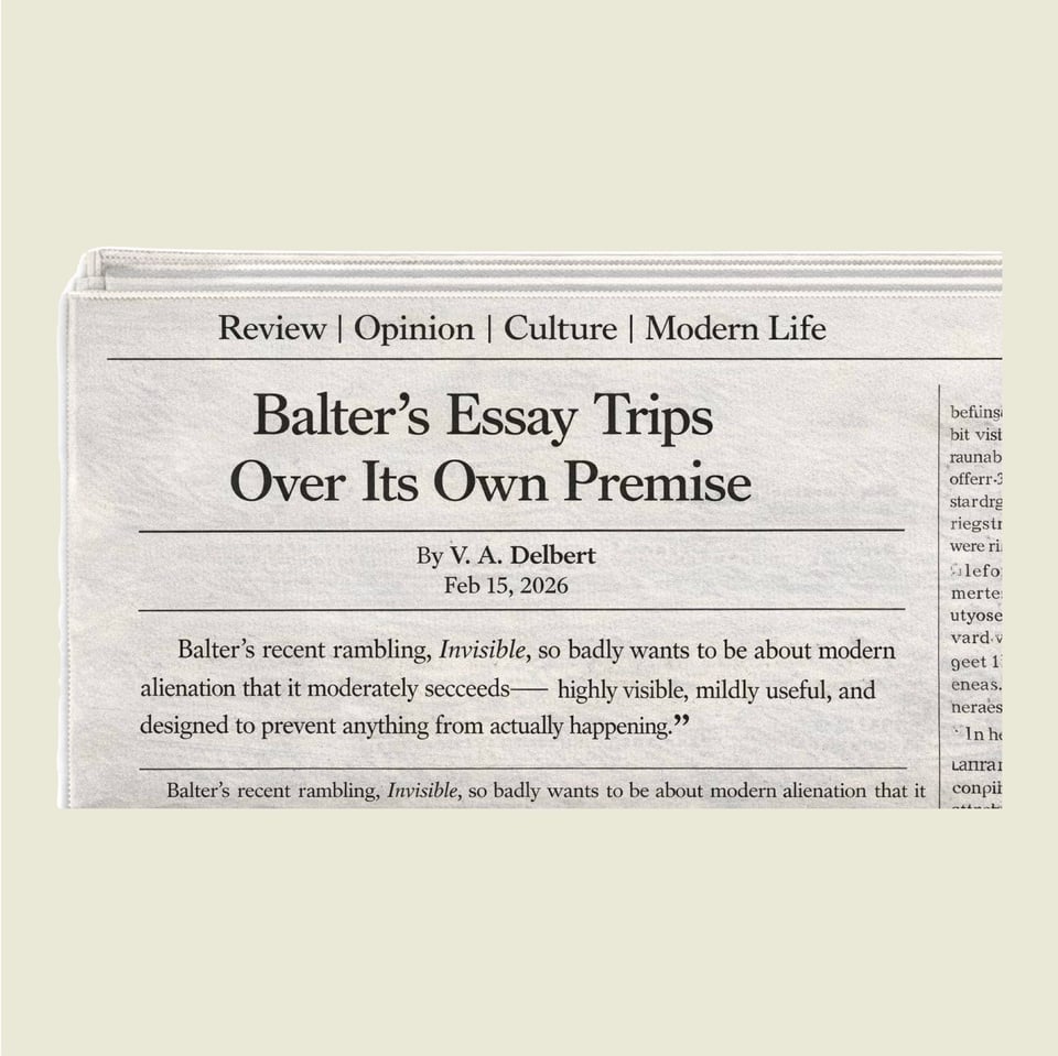 Sunday Edition Review: Invisible