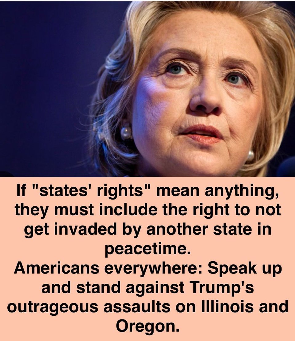 Hillary speaks against Trump’s attacks on our states