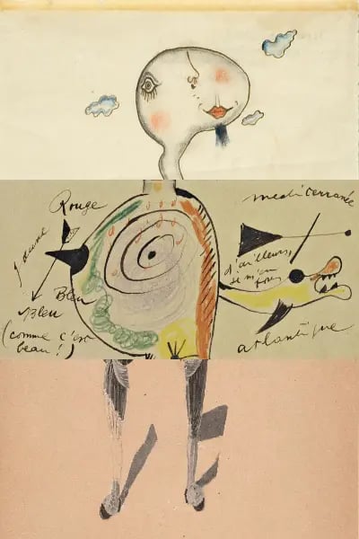 an exquisite corpse collage