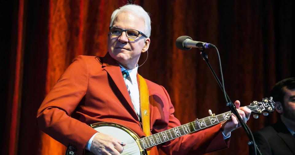 Steve Martin with a banjo.