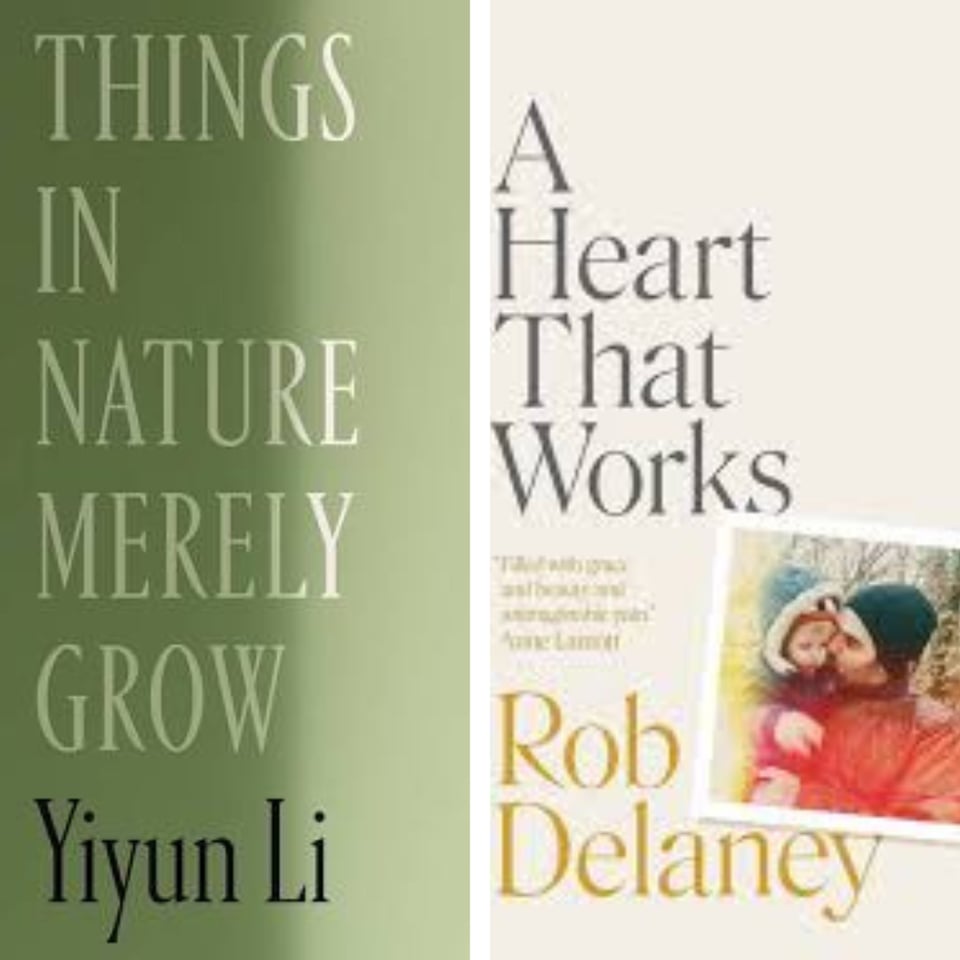 The cover images of Things in Nature Merely Grow and A Heart That Works side by side