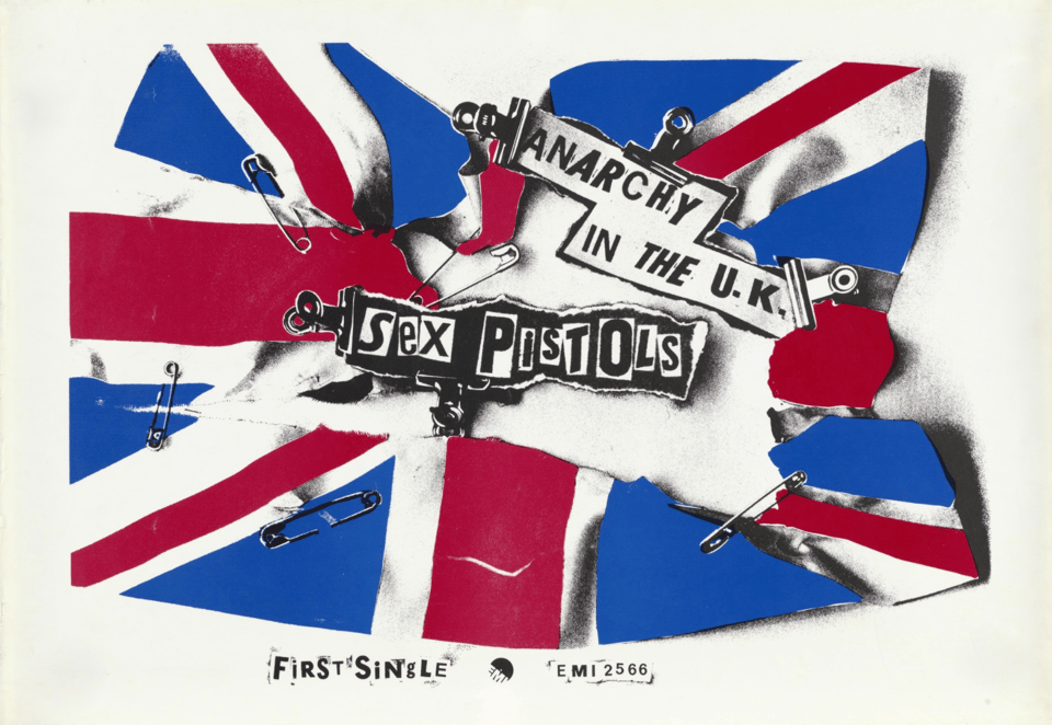 Jamie Reid, 1976, “Anarchy Flag” single cover.