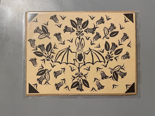 a print I made out of some rubber stamps that I carved