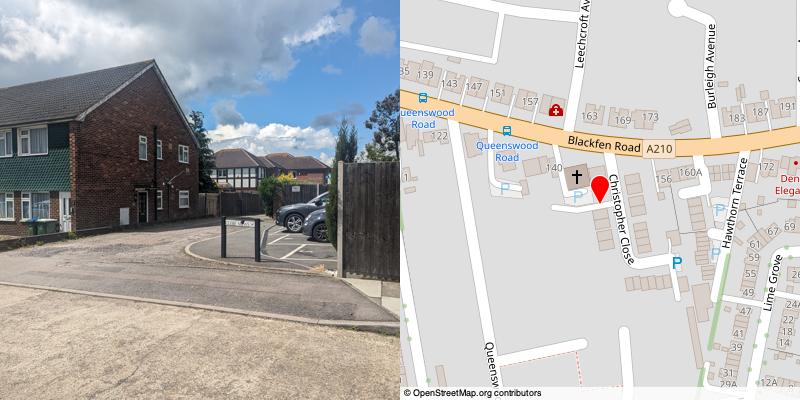 A picture and map of the mews