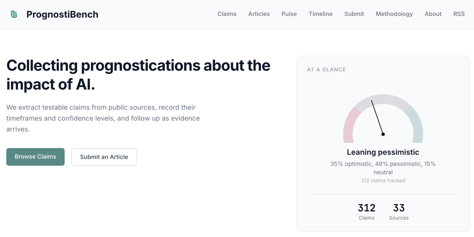 Screenshot of prognostibench.com