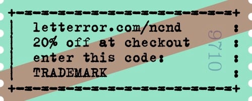 Coupon for 20% off any order of LTR NCND