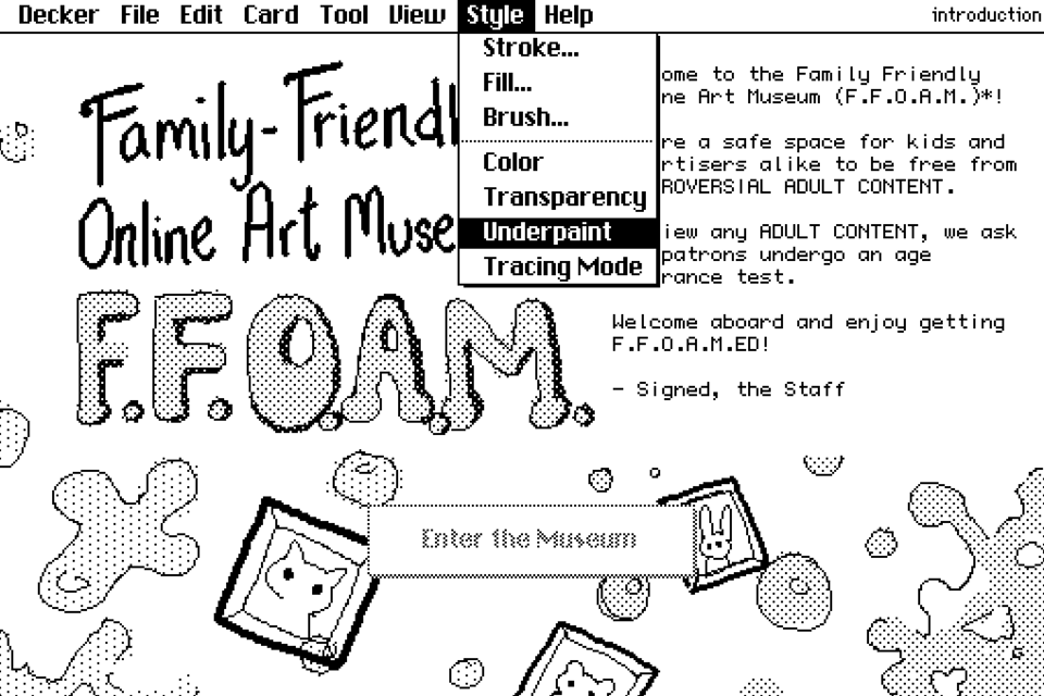 Selecting Pencil, and then Style > Underpaint activates the Underpaint tool.