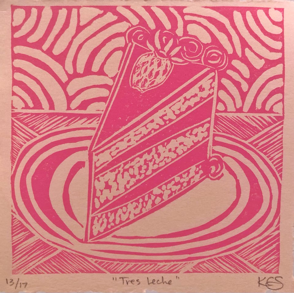 a print of tres leche cake