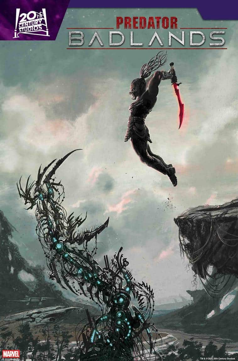 The cover to the PREDATOR: BADLANDS comic.