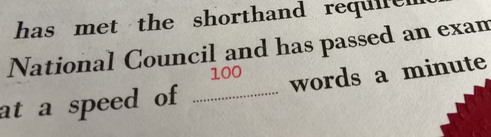 NCTJ speed certificate