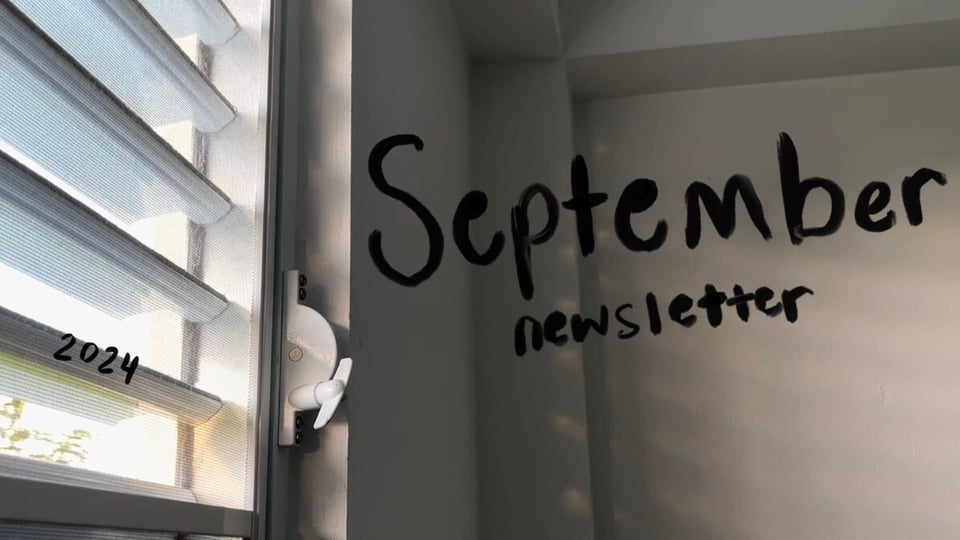 Cover for September’s video newsletter