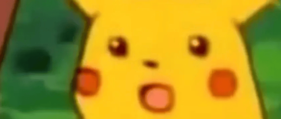 A blurred screen grab of Pikachu from the 90's Pokemon cartoon. He is, somewhat ironically, shocked.
