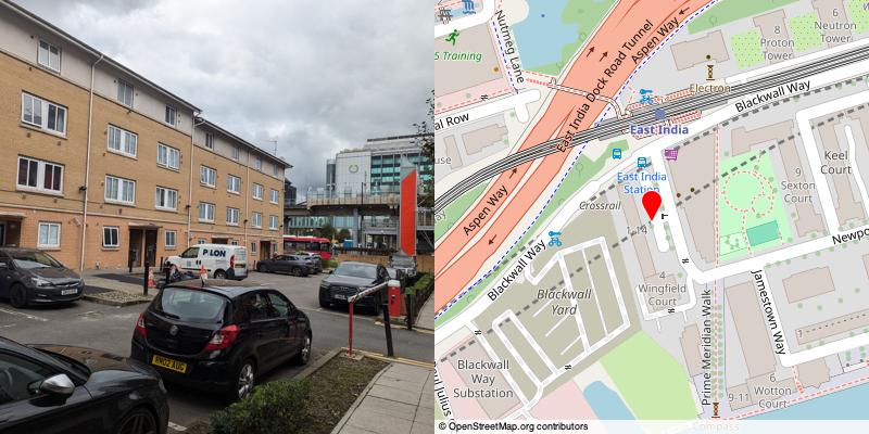 A picture and map of the mews