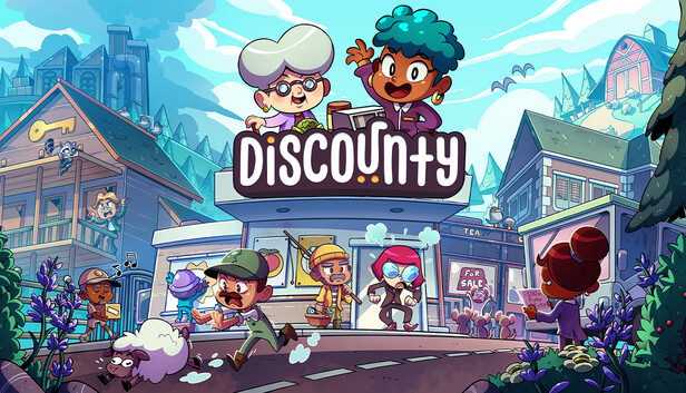 Promotional image for "Discounty," available on Steam.