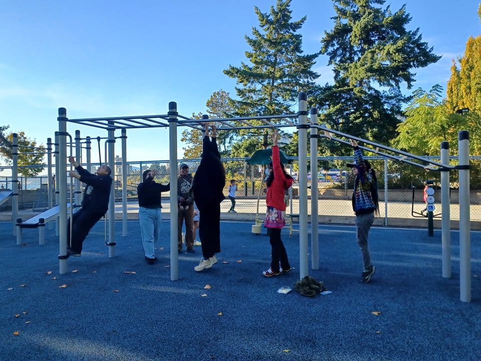 artists on monkey bars