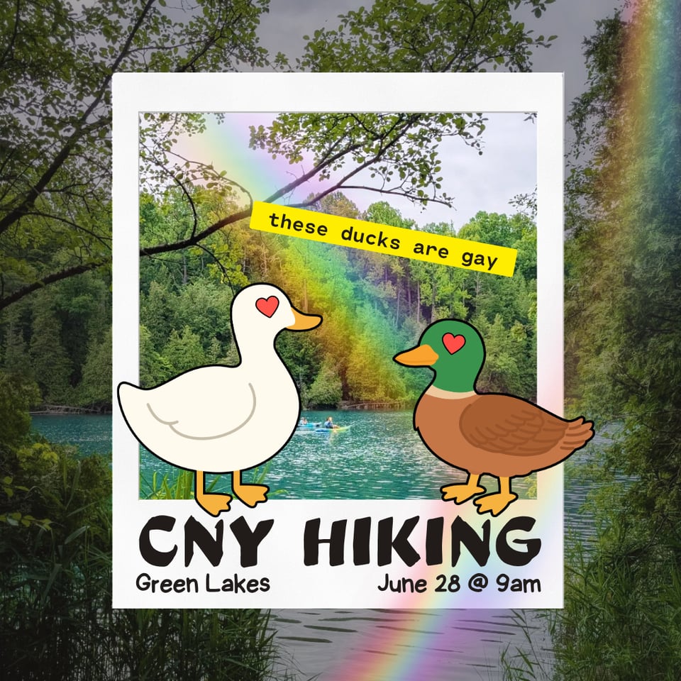 🌈 Upcoming Hike at Green Lakes State Park! 6/28 @ 9AM