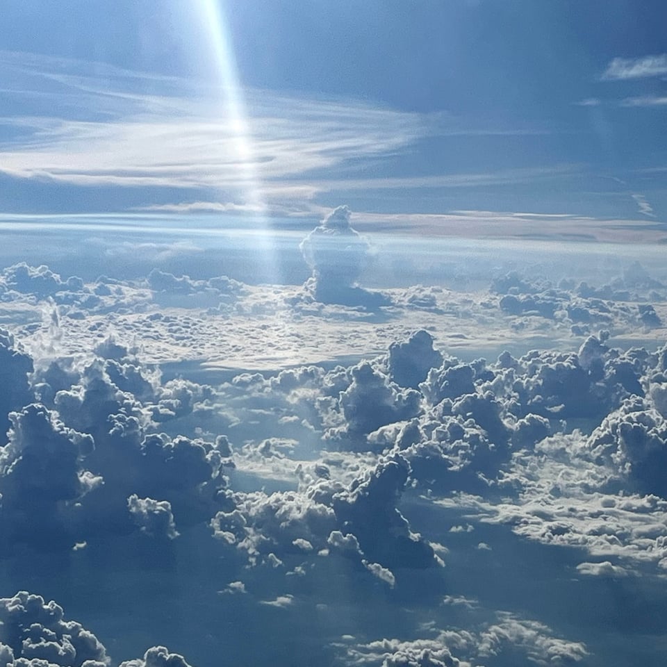 Funky cloud shape from an airplane