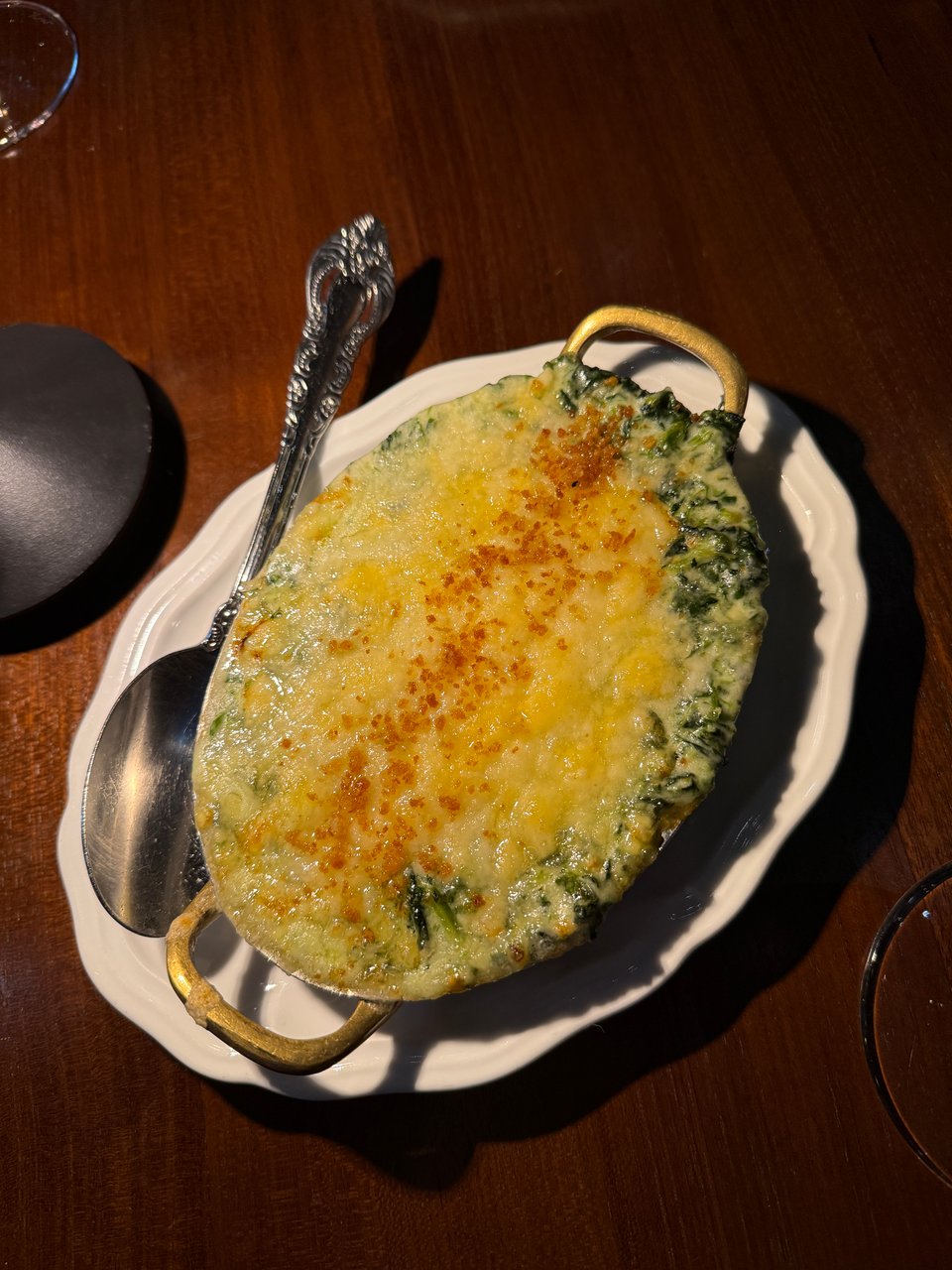 creamed spinach au gratin