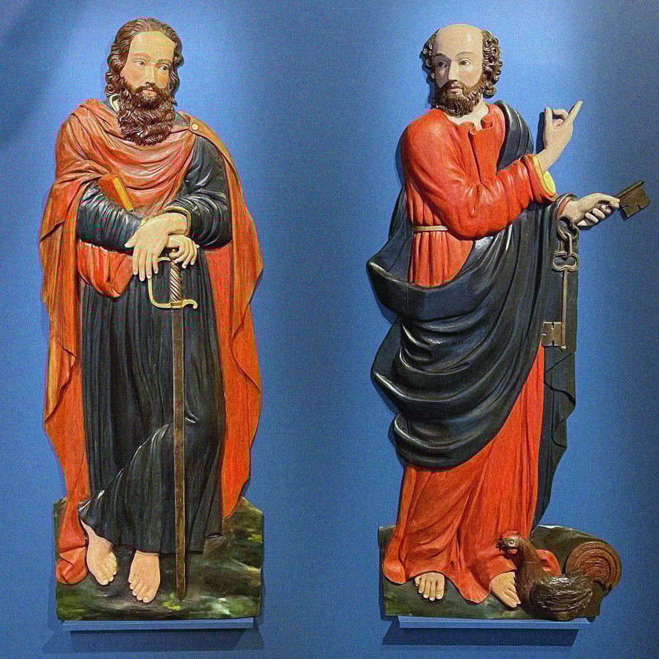 two statues of guys I saw at a museum in Montreal