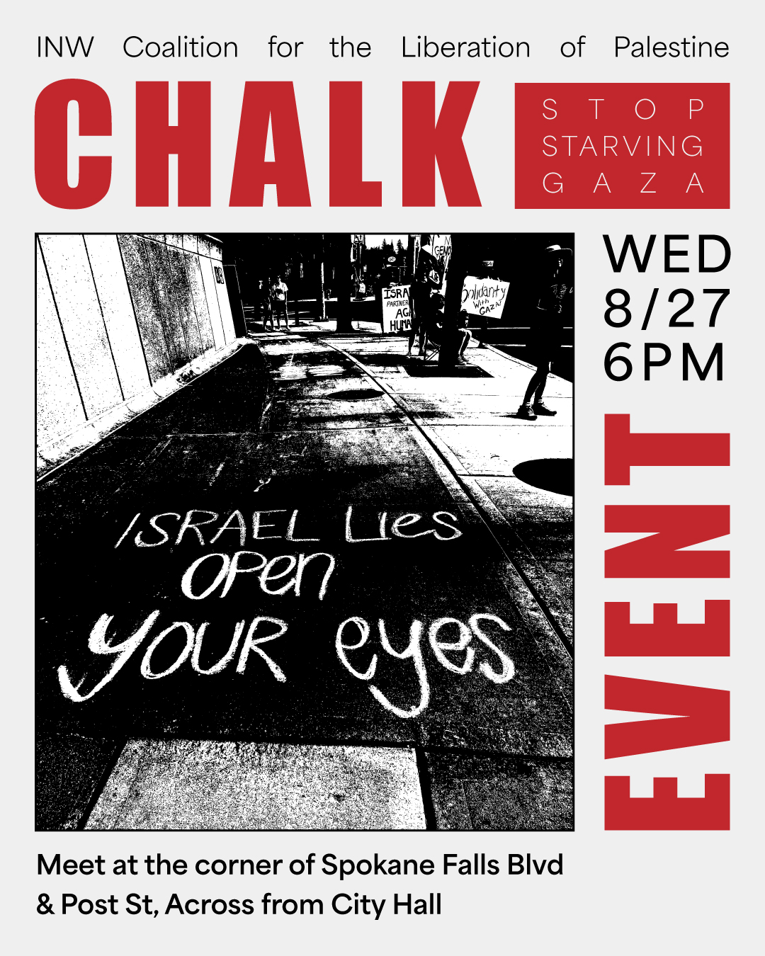 Two-Part Action: Chalk Event & Silent Vigil 