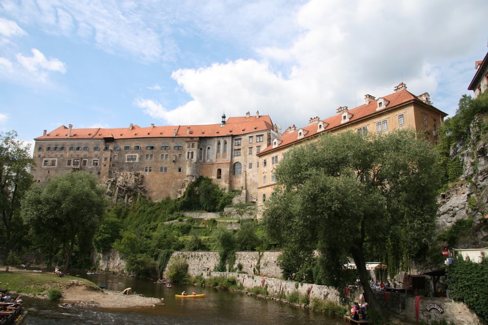The Vltava river in Český Krumlov