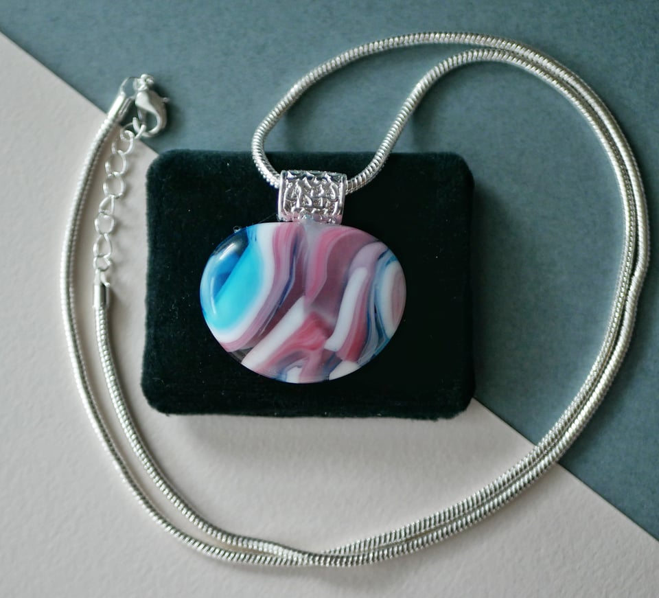 trans stripe pendant