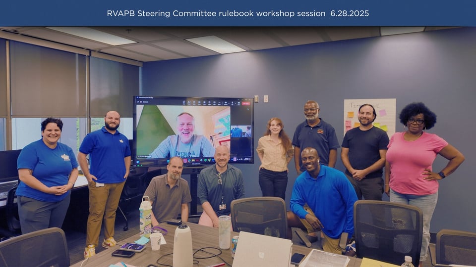 The RVAPB Team and the Participatory Budgeting Steering together at the annual planning meeting