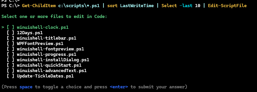Select a file to edit