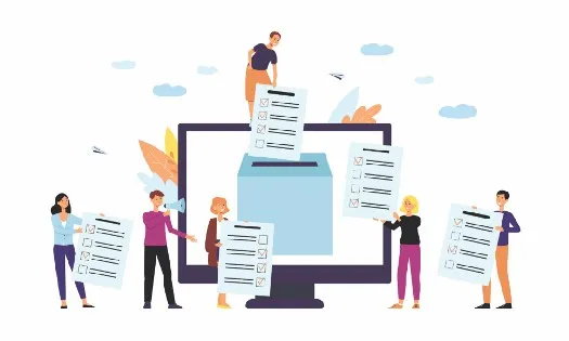 people voting on a computer screen