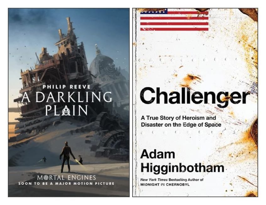The covers of two books: A Darkling Plain by Philip Reeves an Challenger by Adam Higginbotham