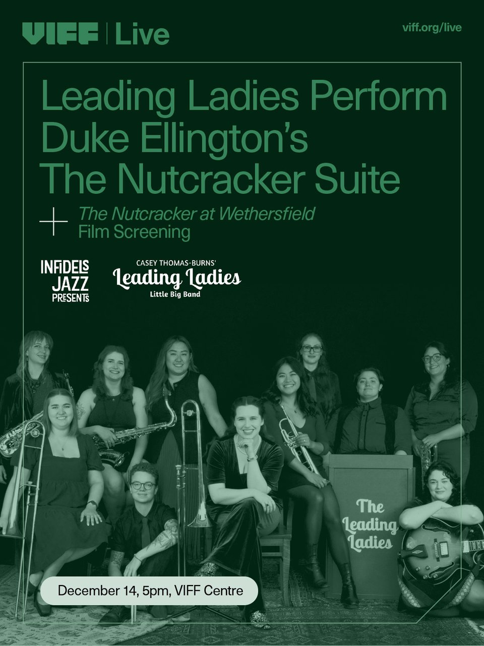 Leading Ladies play Duke Ellington’s Nutcracker Suite + The Nutcracker at Wethersfield, at VIFF Centre