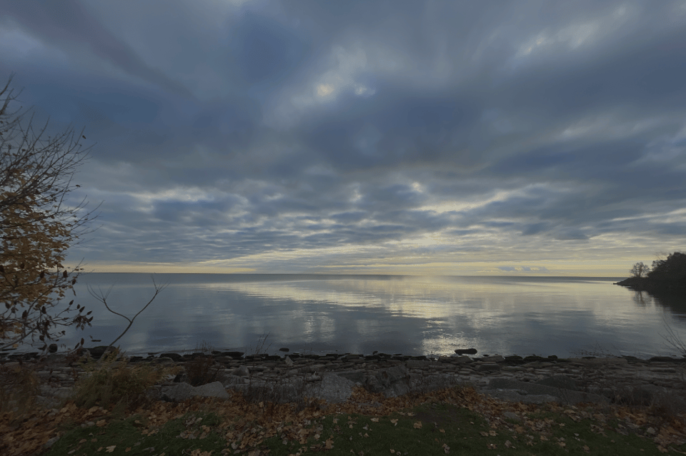 Early morning at Ashbridges Bay, looking out at Lake Ontario