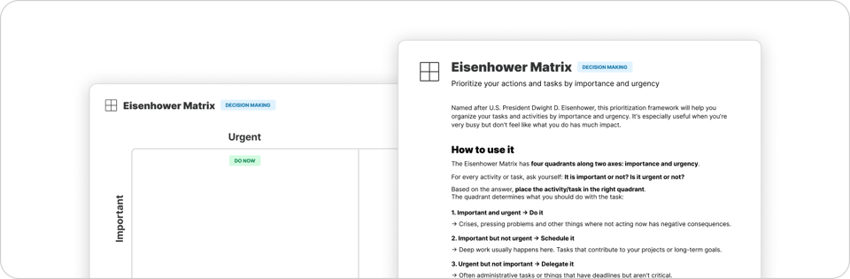 Preview of a Vault template with a guide
