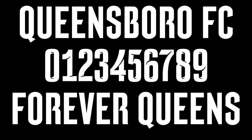 Counterpress typeface - Queensboro FC 1