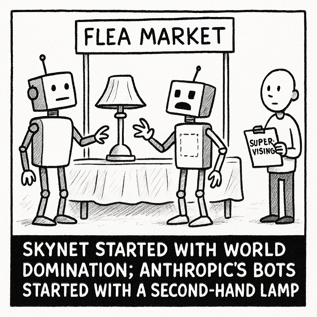 SKYNET STARTED WITH WORLD DOMINATION; ANTHROPIC'S BOTS STARTED WITH A SECOND-HAND LAMP.