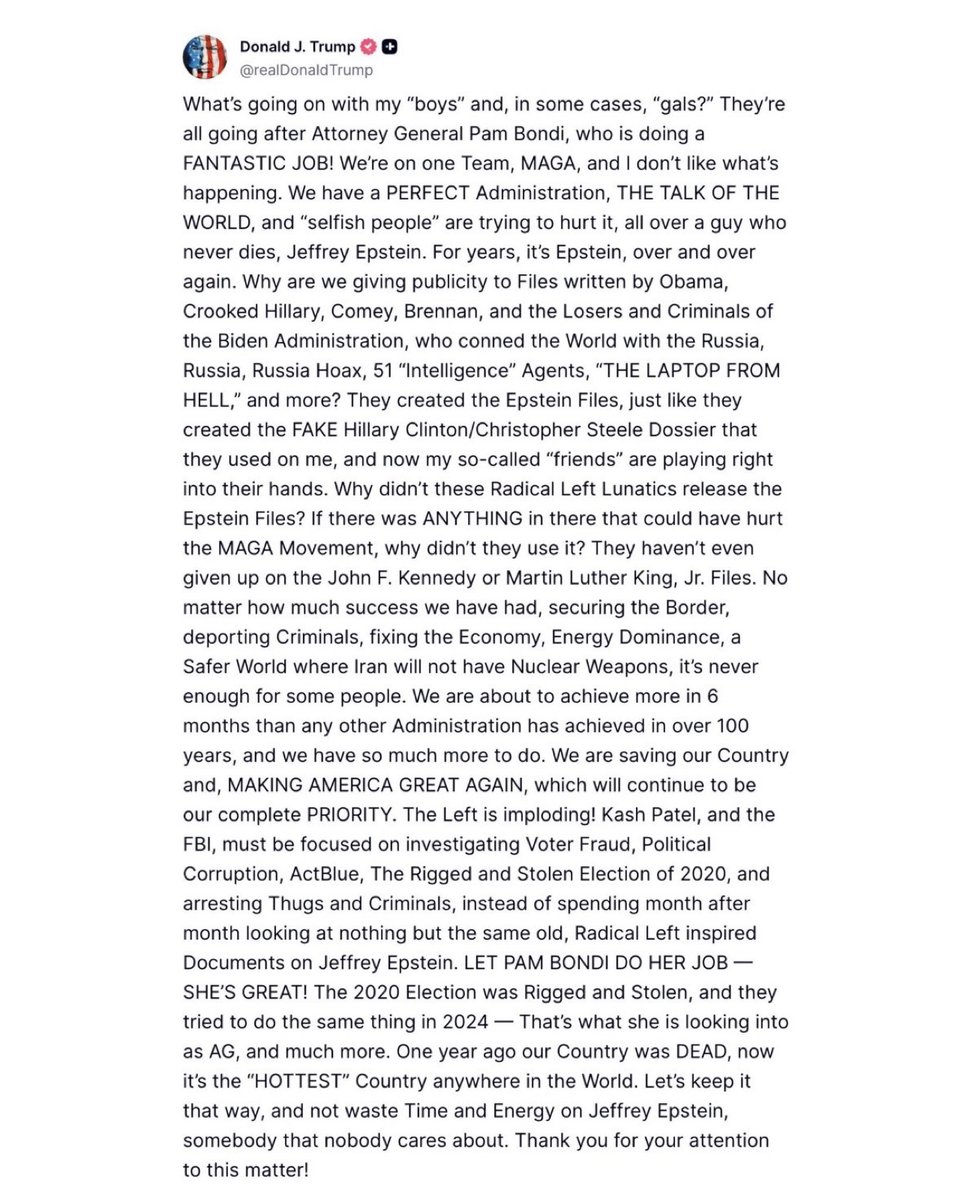 Trump, at his most incoherent,tweet-rants about the MAGA Split.