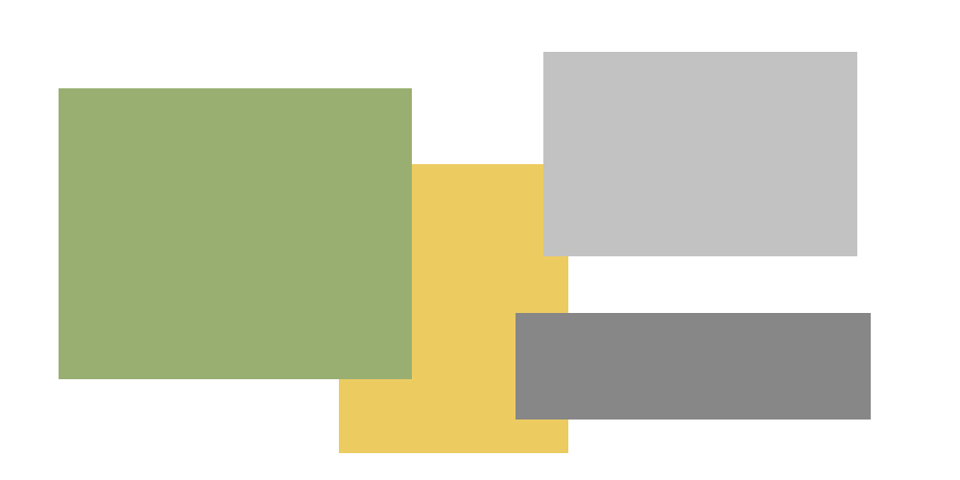 Four colored squares. Two are shades of grey, one is green, and one is yellow.