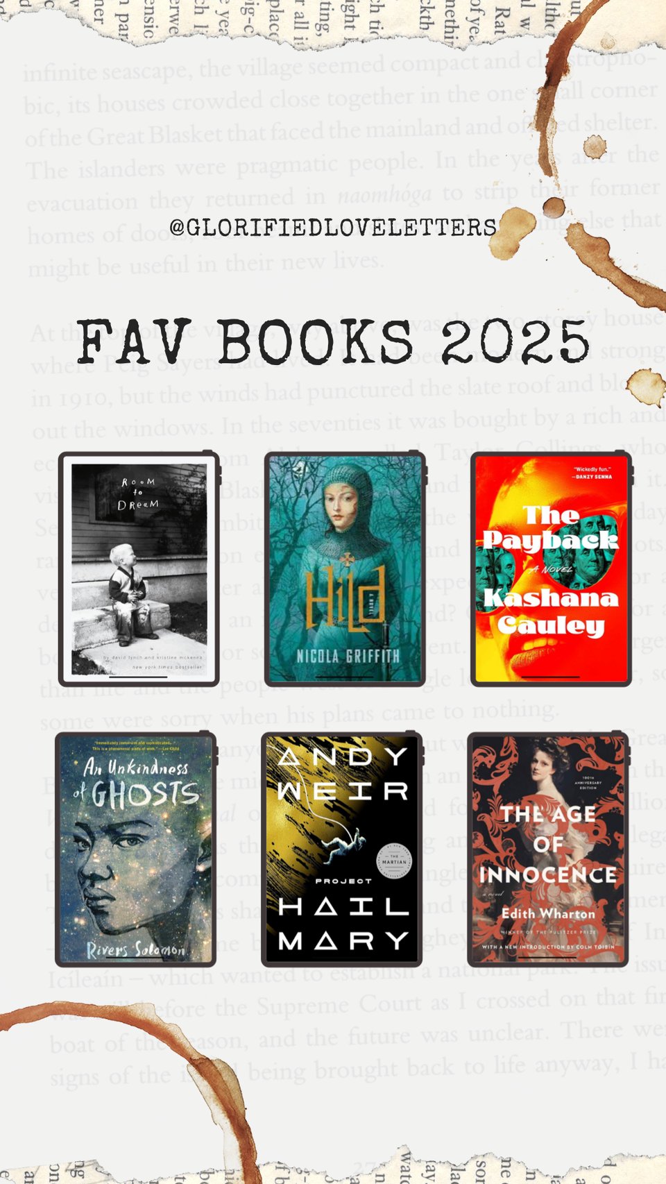 Displays the covers of books mentioned in the caption